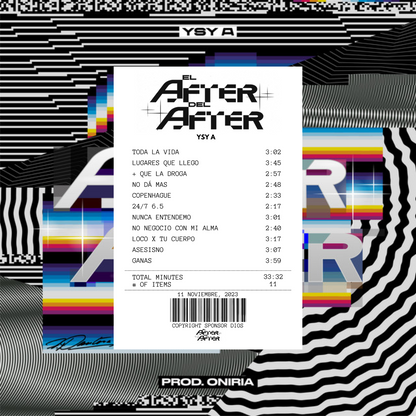 Alfombra Boleta Musical - Album "El After del After" - YSY A