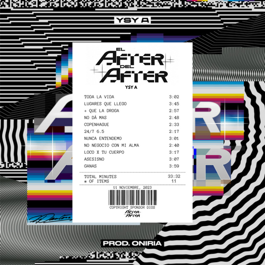 Alfombra Boleta Musical - Album "El After del After" - YSY A