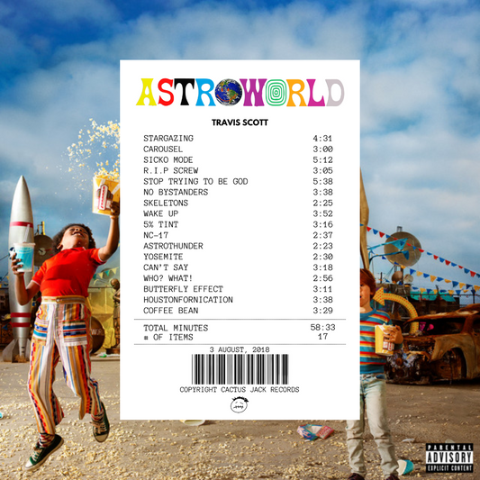 Alfombra Boleta Musical - Album "Astroworld" - Travis Scott