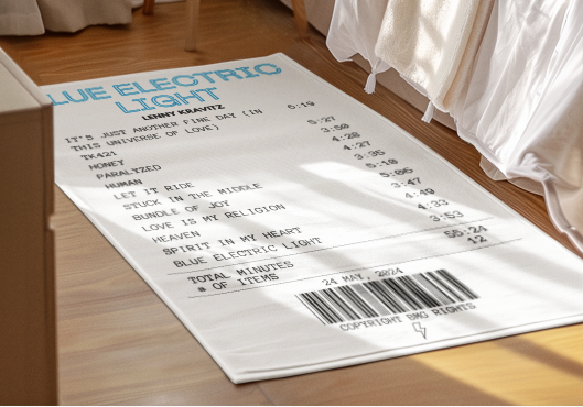 Alfombra Boleta Musical - Album "Blue Electric Light" - Lenny Kravitz