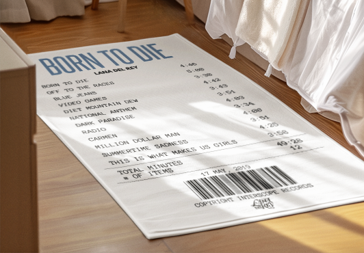 Alfombra Boleta Musical - Album "Born to Die" - Lana Del Rey