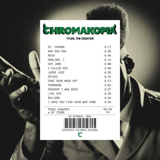 Alfombra Boleta Musical - Album "Chromakopia" - Tyler, The Creator