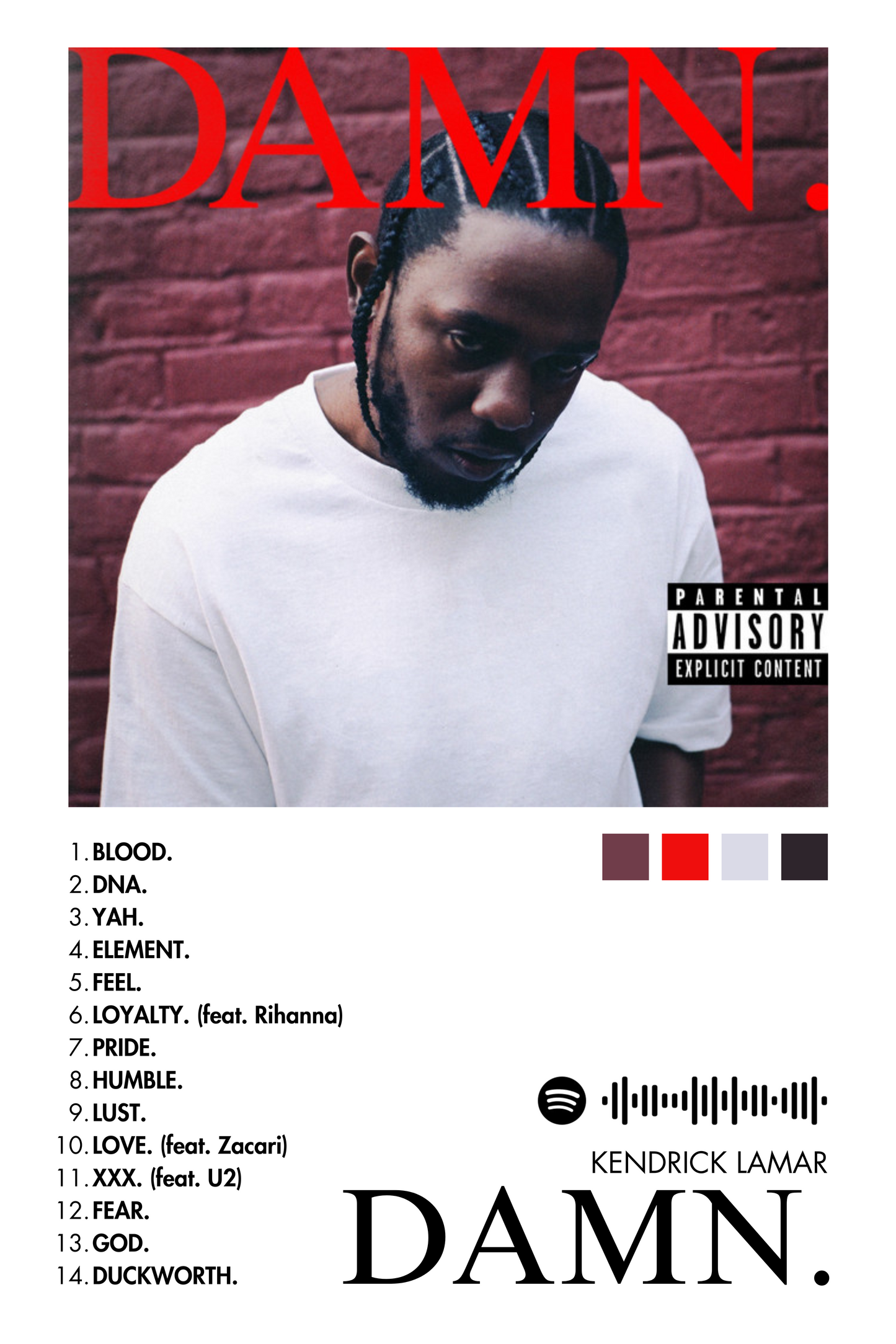 Alfombras Album - Album "DAMN." - Kendrick Lamar