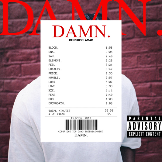Alfombra Boleta Musical - Album "DAMN" - Kendrick Lamar