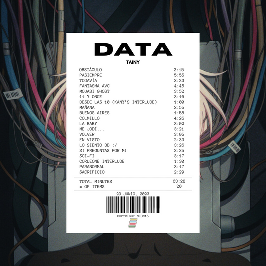 Alfombra Boleta Musical - Album "DATA" - Tainy