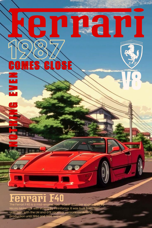 Alfombras Turbo - Ferrari F40 Portada Comic