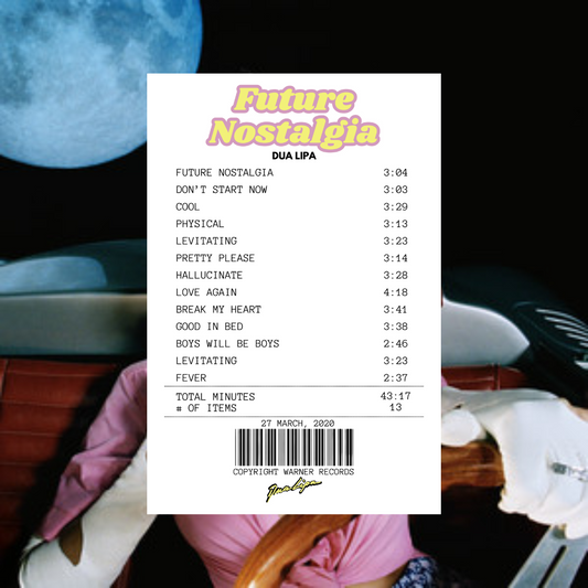 Alfombra Boleta Musical - Album "Future Nostalgia" - Dua Lipa