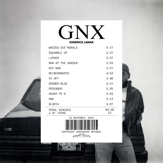 Alfombra Boleta Musical - Album "GNX" - Kendrick Lamar