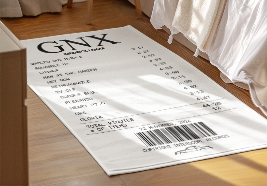 Alfombra Boleta Musical - Album "GNX" - Kendrick Lamar