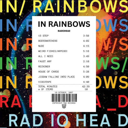 Alfombra Boleta Musical - Album "In Rainbows" - Radiohead