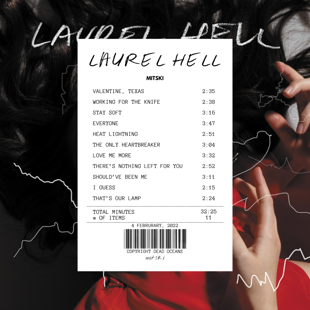 Alfombra Boleta Musical - Album "Laurel Hell" - Mitski