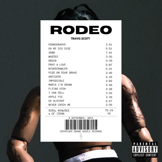 Alfombra Boleta Musical - Album "Rodeo" - Travis Scott