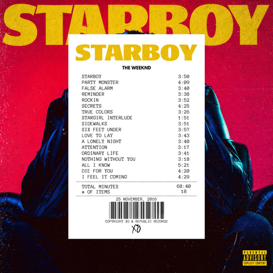 Alfombra Boleta Musical - Album "Starboy" - The Weeknd