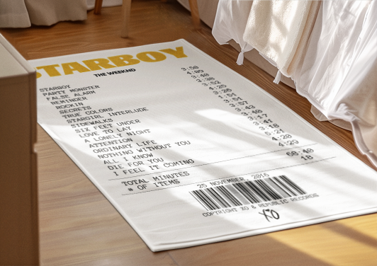 Alfombra Boleta Musical - Album "Starboy" - The Weeknd