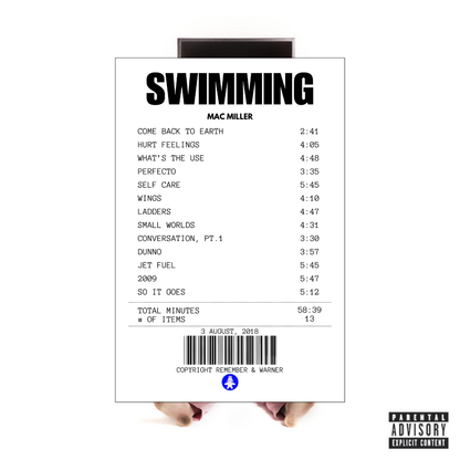 Alfombra Boleta Musical - Album "Swimming" - Mac Miller