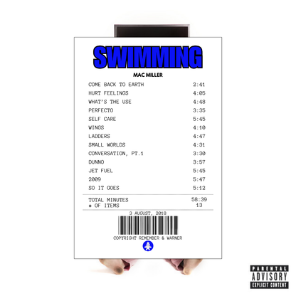 Alfombra Boleta Musical - Album "Swimming" - Mac Miller