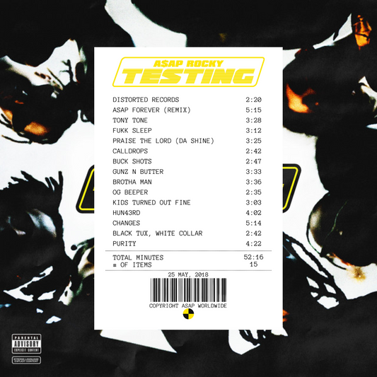 Alfombra Boleta Musical - Album "Testing" - A$AP Rocky