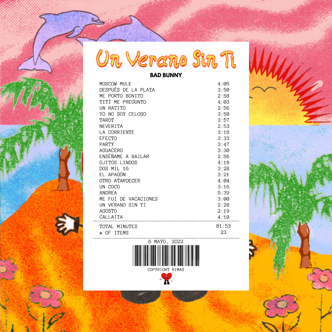Alfombra Boleta Musical - Album "Un Verano Sin Ti" - Bad Bunny