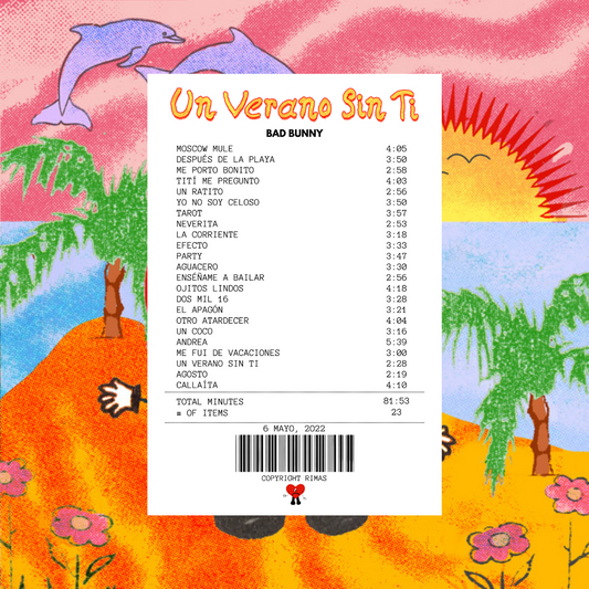 Alfombra Boleta Musical - Album "Un Verano Sin Ti" - Bad Bunny