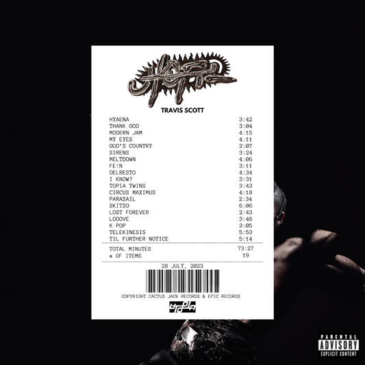 Alfombra Boleta Musical - Album "Utopia" - Travis Scott