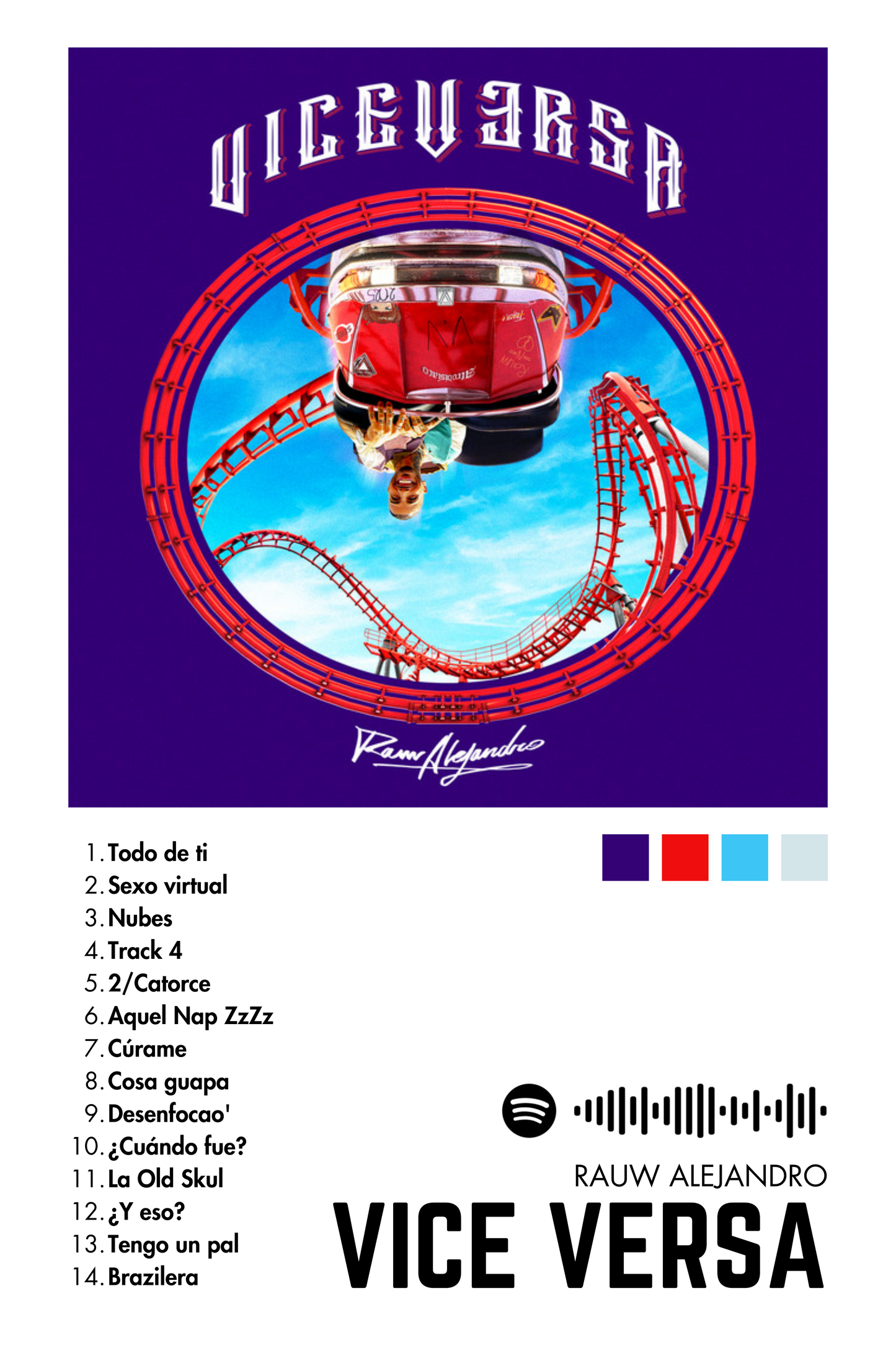 Alfombras Album - Album "Vice Versa" - Rauw Alejandro